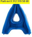 A harfi Mavi folyo harf balon 40 inch 100 cm
