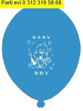 12 inc its'a boy mavi balon