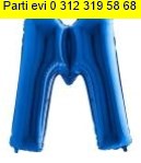 M harfi Sar� Alt�n Gold folyo harf balon 40 inch 100 cm